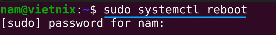 Lệnh reboot trong Linux - Cách restart máy chủ dễ dàng với 3 ví dụ thực tế 22 Khởi động lại hệ thống bằng lệnh reboot và systemctl