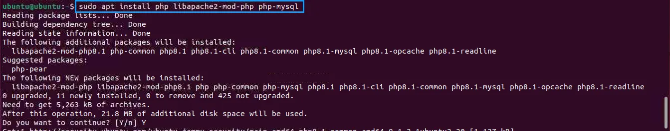 PHP đã được cài đặt
