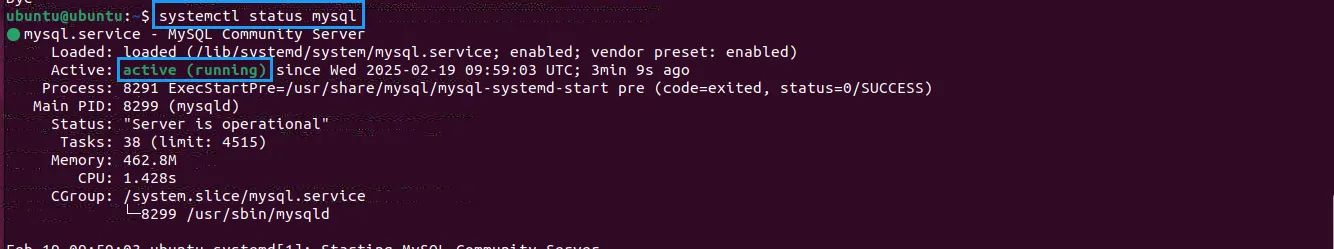 Kiểm tra trạng thái của MySQL