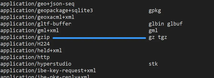 Thêm định dạng bạn cần tải vào file mime.types