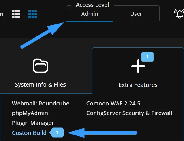 Truy cập CustomBuild