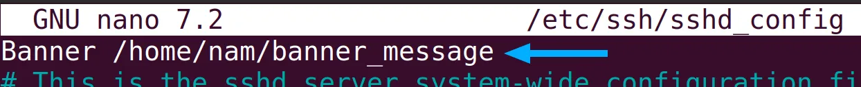Chỉnh sửa file .sshd_config