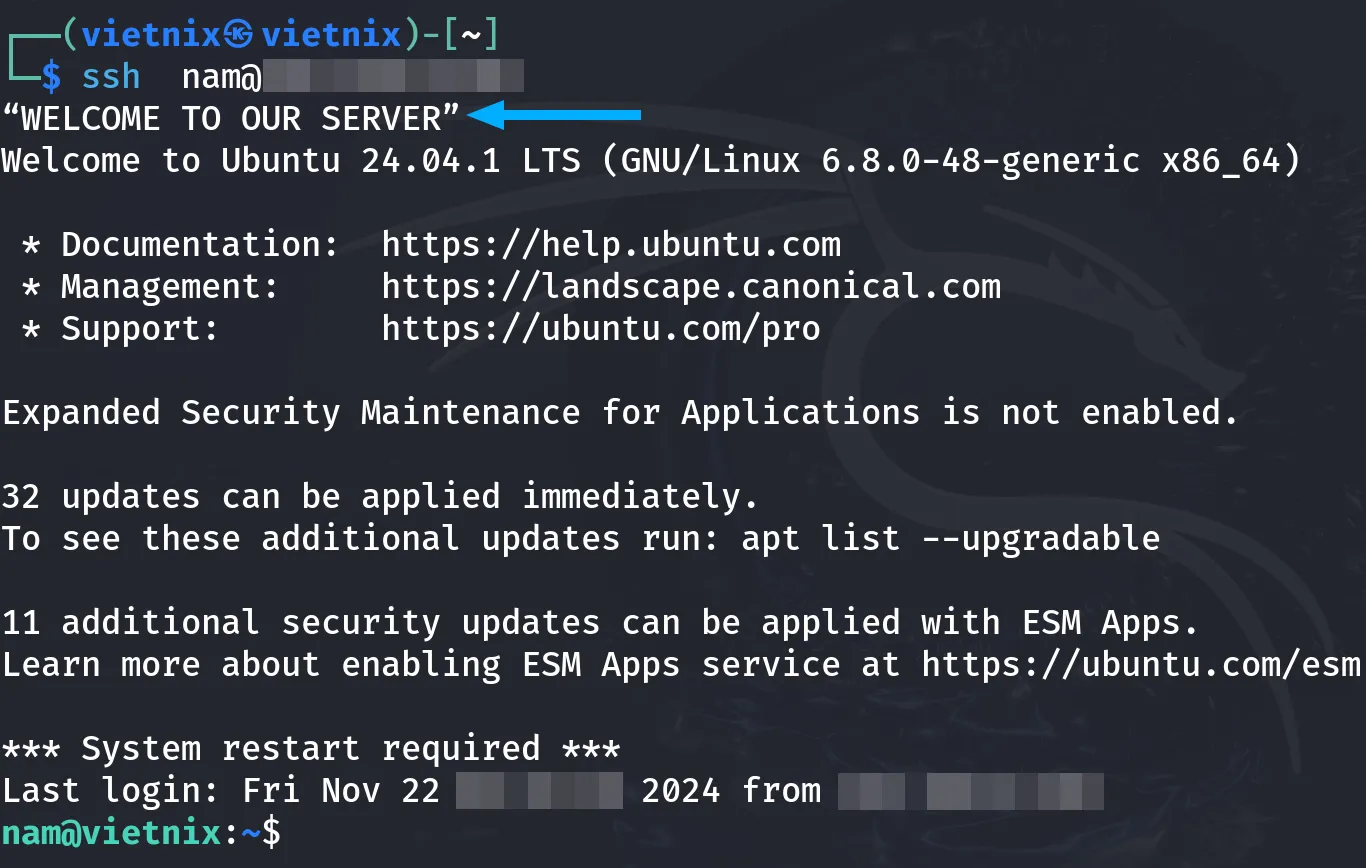 Chỉnh sửa file .sshd_config