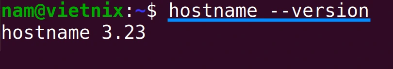 Xem version của lệnh hostname trong Linux
