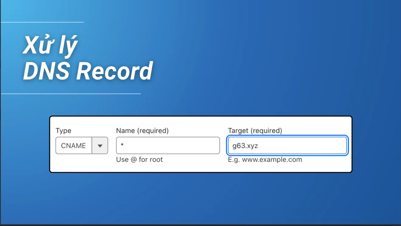 Tiến hành xử lý DNS Record