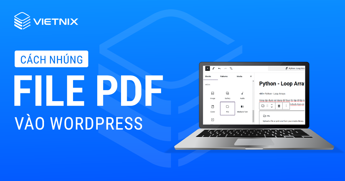 cách nhúng file pdf vào wordpress