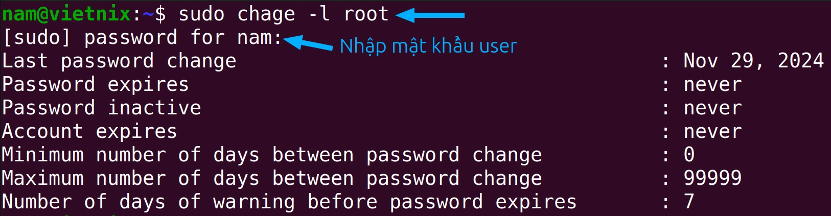 Cách xem thời gian hoạt động của một tài khoản trên Linux