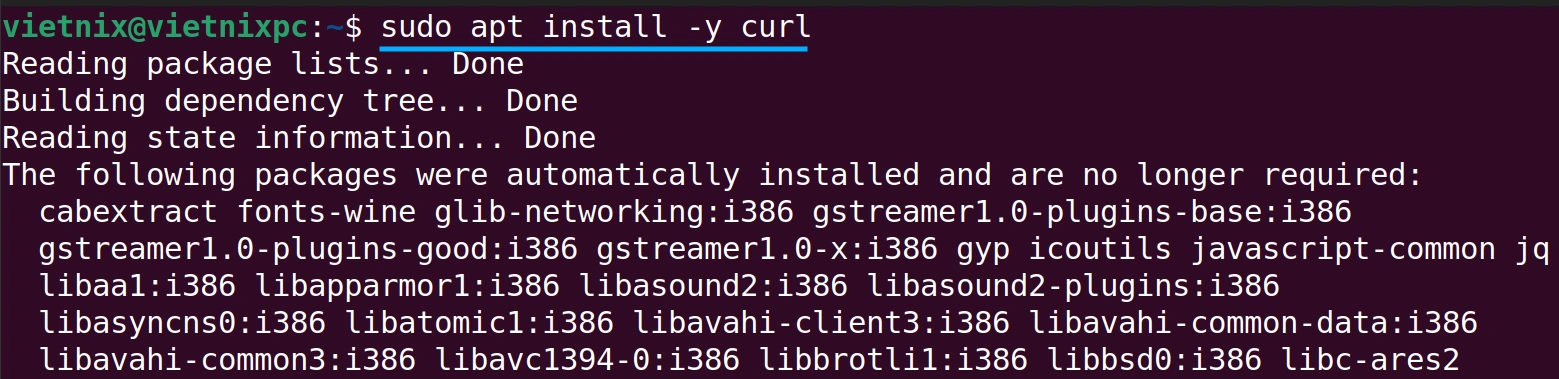 Hướng dẫn sửa lỗi Bash: Curl: command not found trên hệ thống Linux chi tiết, dễ hiểu 16 Cài đặt lại cURL trên hệ thống Linux
