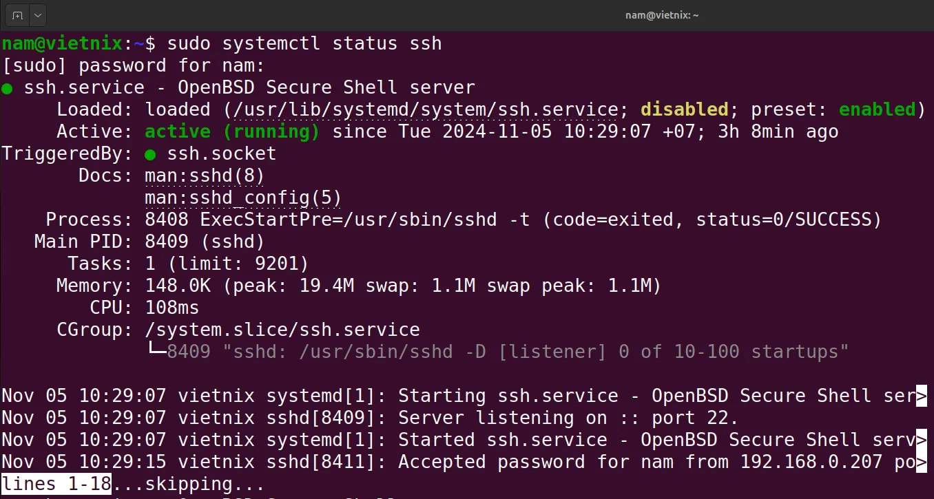 Cài đặt SSH trên hệ thống server