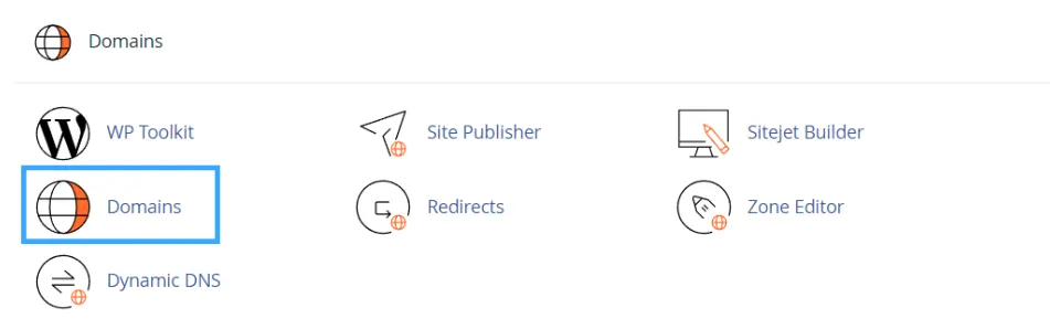 Chọn Domains