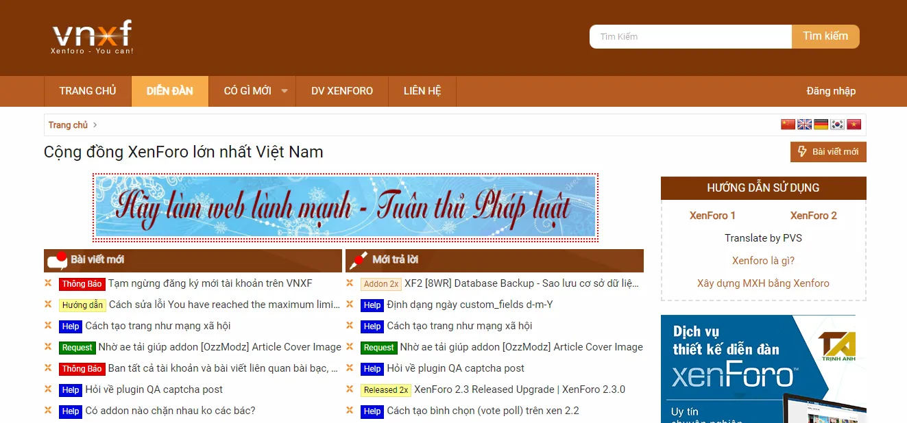 Cộng đồng hỗ trợ Flatsome theme VNXF