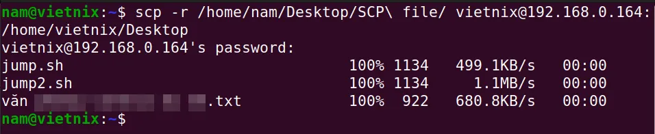 Tìm hiểu chi tiết 5 ví dụ về cách lưu truyền, copy file an toàn bằng lệnh scp trong Linux 20 Di chuyển file đến máy chủ remote