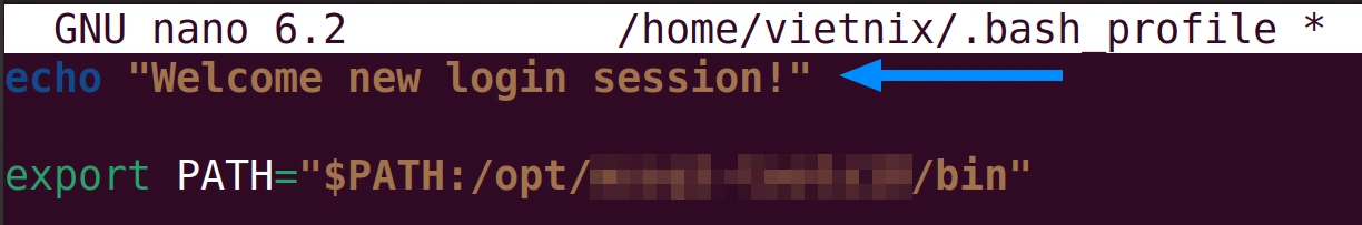 Tìm hiểu lệnh bash trong Linux và 5 ví dụ cách đơn giản hóa các tác vụ của lệnh 14 Dòng mới được thêm vào cuối file