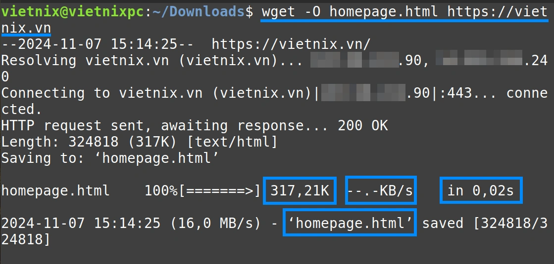Tìm hiểu lệnh wget trong Linux và 14 ví dụ cụ thể về cách sử dụng dành cho bạn 39 File lưu với tên khác sau khi download thành công