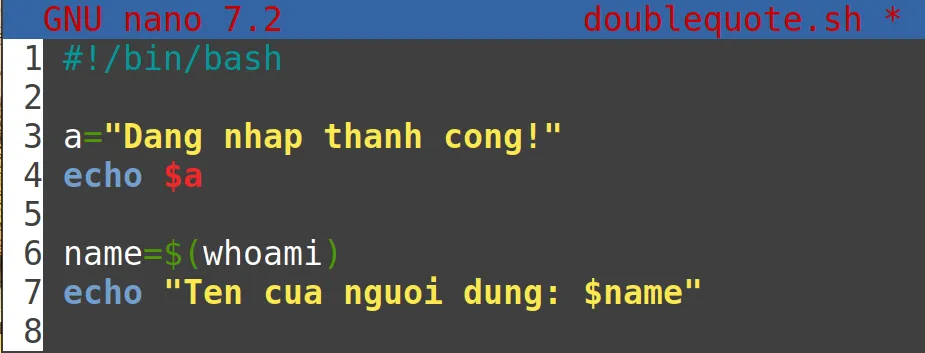 Tạo chuỗi văn bản với dấu nháy kép