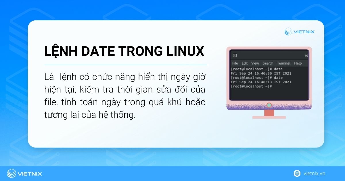 Cách hiển thị ngày giờ bằng cách sử dụng lệnh date trong Linux 23 lenh date trong linux la gi