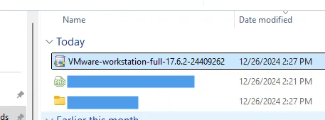 Mở bộ cài VMware