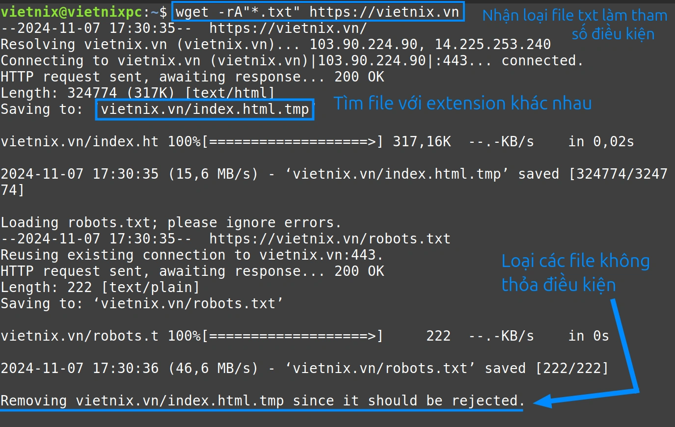 Tìm hiểu lệnh wget trong Linux và 14 ví dụ cụ thể về cách sử dụng dành cho bạn 48 Output