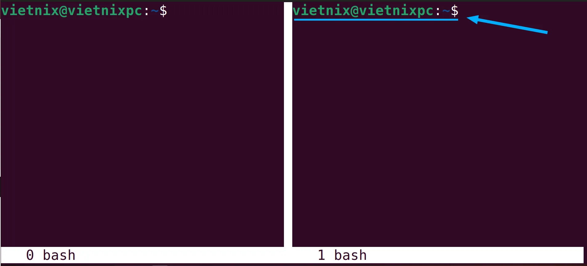 Cả hai tab đều có prefix ở đầu dòng