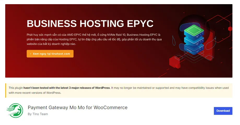 Tải và cài đặt plugin Payment Gateway Mo Mo for WooCommerce