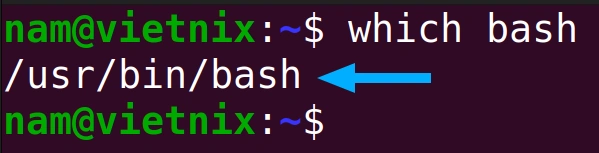 Tìm vị trí của Bash trong Linux