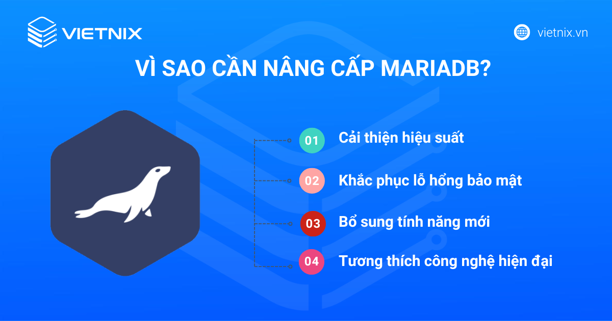 Vì sao cần nâng cấp MariaDB?