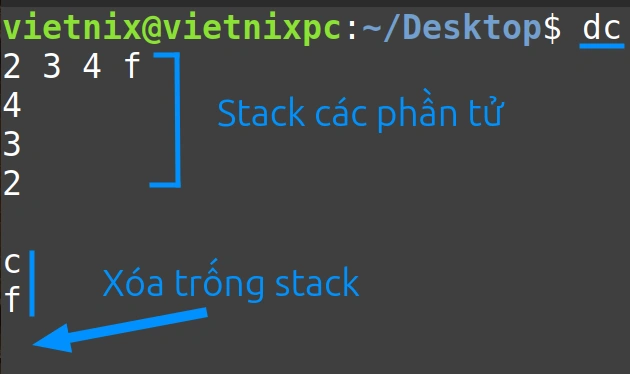 Xóa ngăn xếp