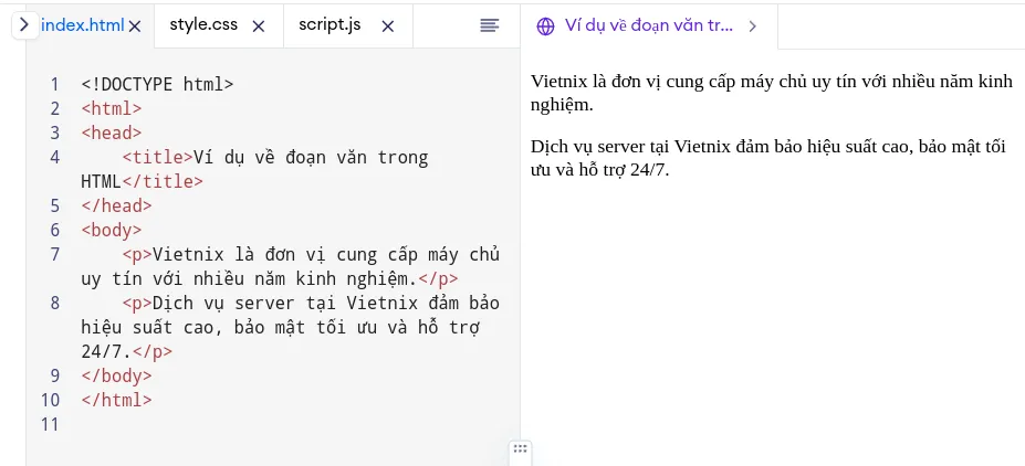 Tìm hiểu về HTML paragraph: Định nghĩa, đặc điểm và cách sử dụng hiệu quả 27 Tạo nhiều đoạn văn