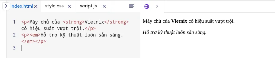 Tìm hiểu về HTML paragraph: Định nghĩa, đặc điểm và cách sử dụng hiệu quả 32 Thẻ in đậm và in nghiêng