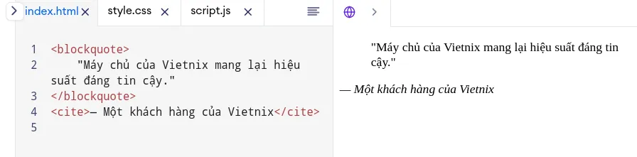 Tìm hiểu về HTML paragraph: Định nghĩa, đặc điểm và cách sử dụng hiệu quả 40 Thẻ trích dẫn