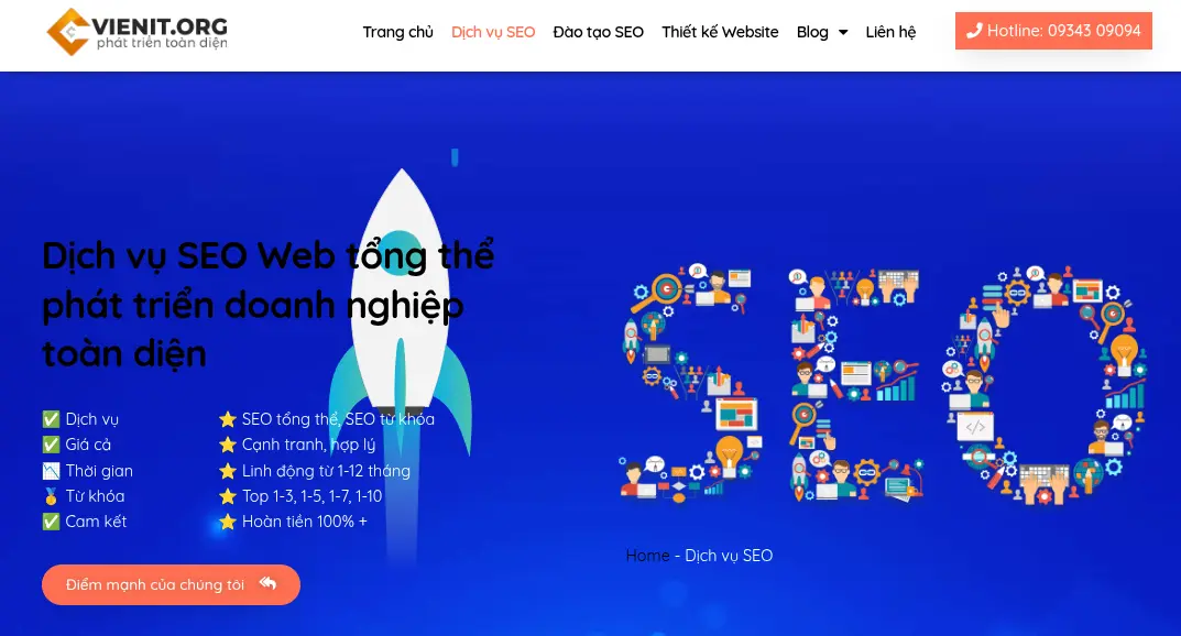 Dịch vụ SEO chuyên nghiệp Viện IT