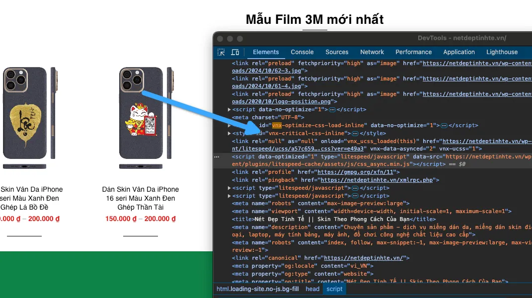 Vietnix: Tối Ưu NetdepTinhte - Case Study Tăng Tốc Website 18 Quét Critical CSS và tải không đồng bộ CSS