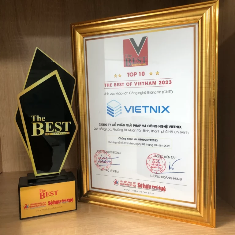 Vietnix nhận danh hiệu thương hiệu The Best Việt Nam 2023