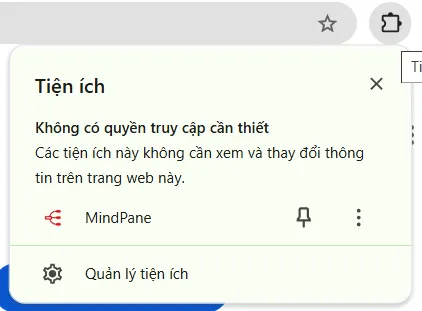 Ghim MindPane lên thanh công cụ để tiện sử dụng sau này