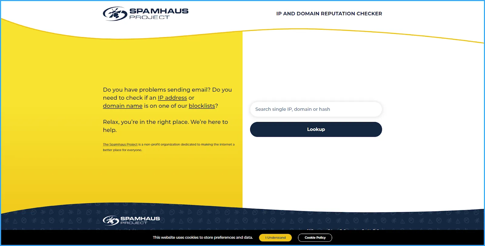 kiểm tra domain trong blacklist của Spamhaus