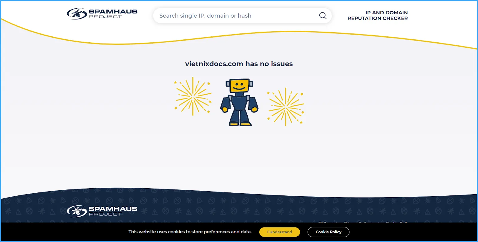 kiểm tra domain trong blacklist của Spamhaus