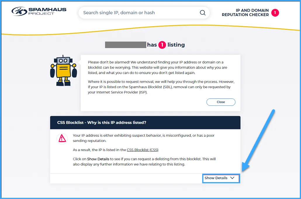 Cách xử lý khi domain bị liệt vào blacklist của Spamhaus