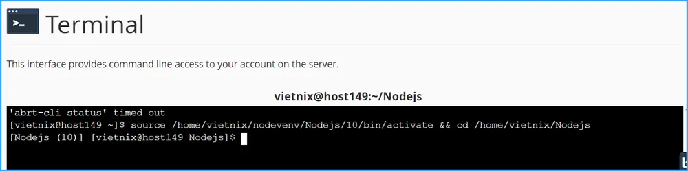 chạy Nodejs trên hosting