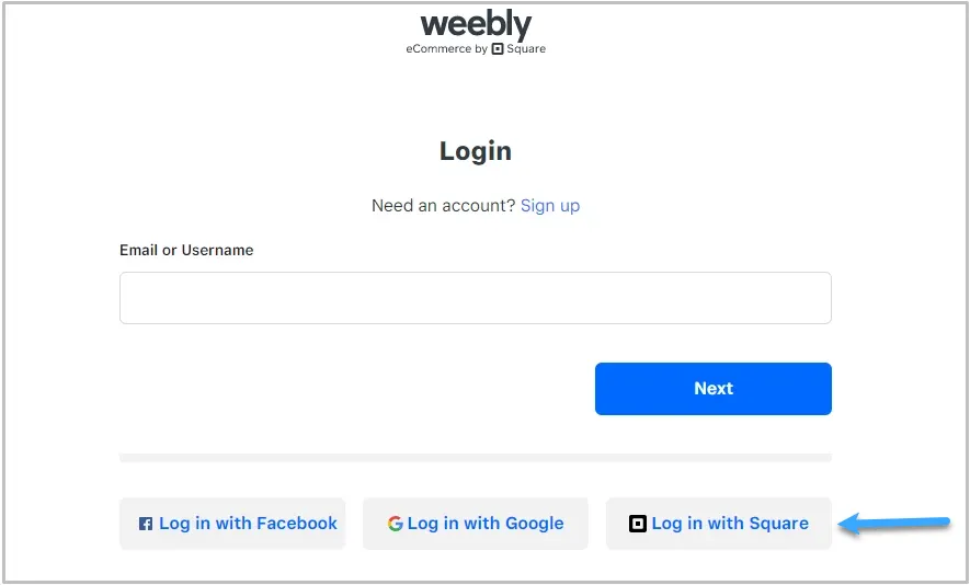 Đăng ký tài khoản với Weebly