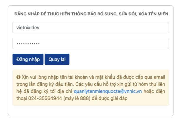 Đăng nhập tài khoản