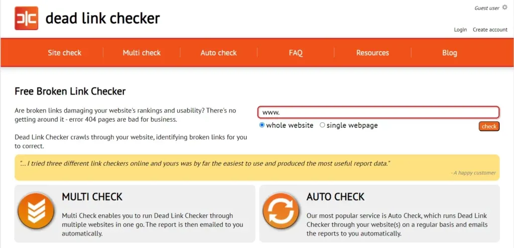 Dead Links Checker