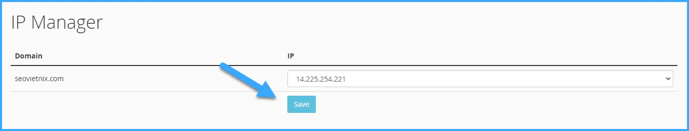 đổi IP domain trên gói SEO Hosting