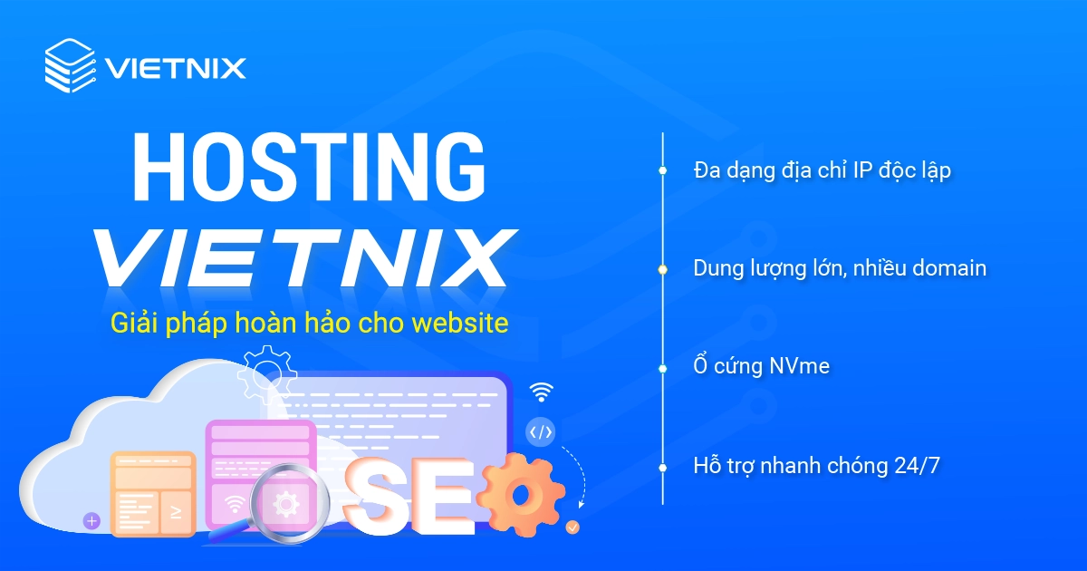SEO Hosting chất lượng hàng đầu của Vietnix