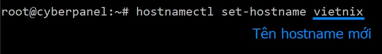 Đặt hostname mới