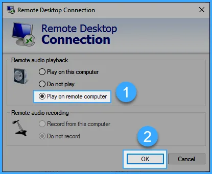 Chọn Play on this computer