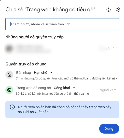 Thiết lập quyền truy cập