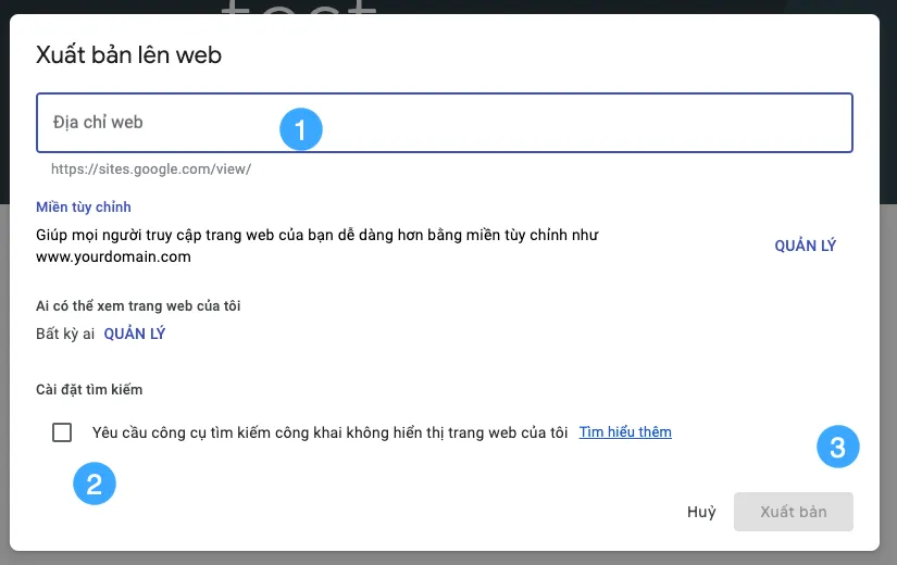 Điền thông tin