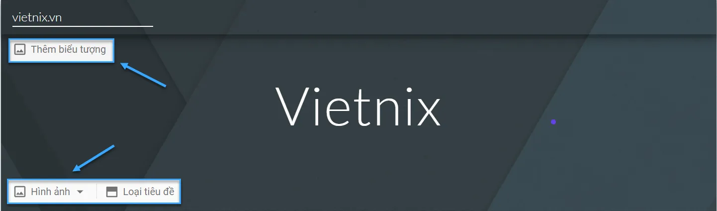 Thêm hình nền hoặc biểu tượng