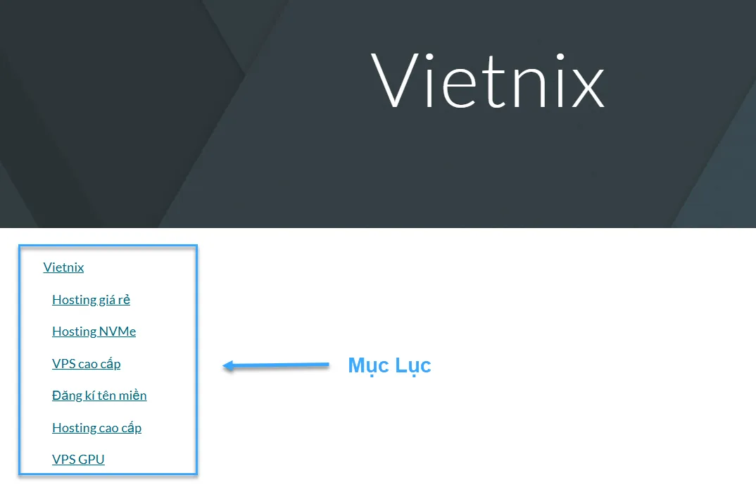 Phần mục lục