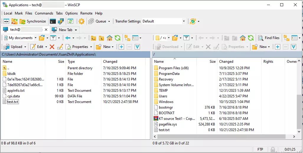  Quản lý file trên VPS qua WinSCP